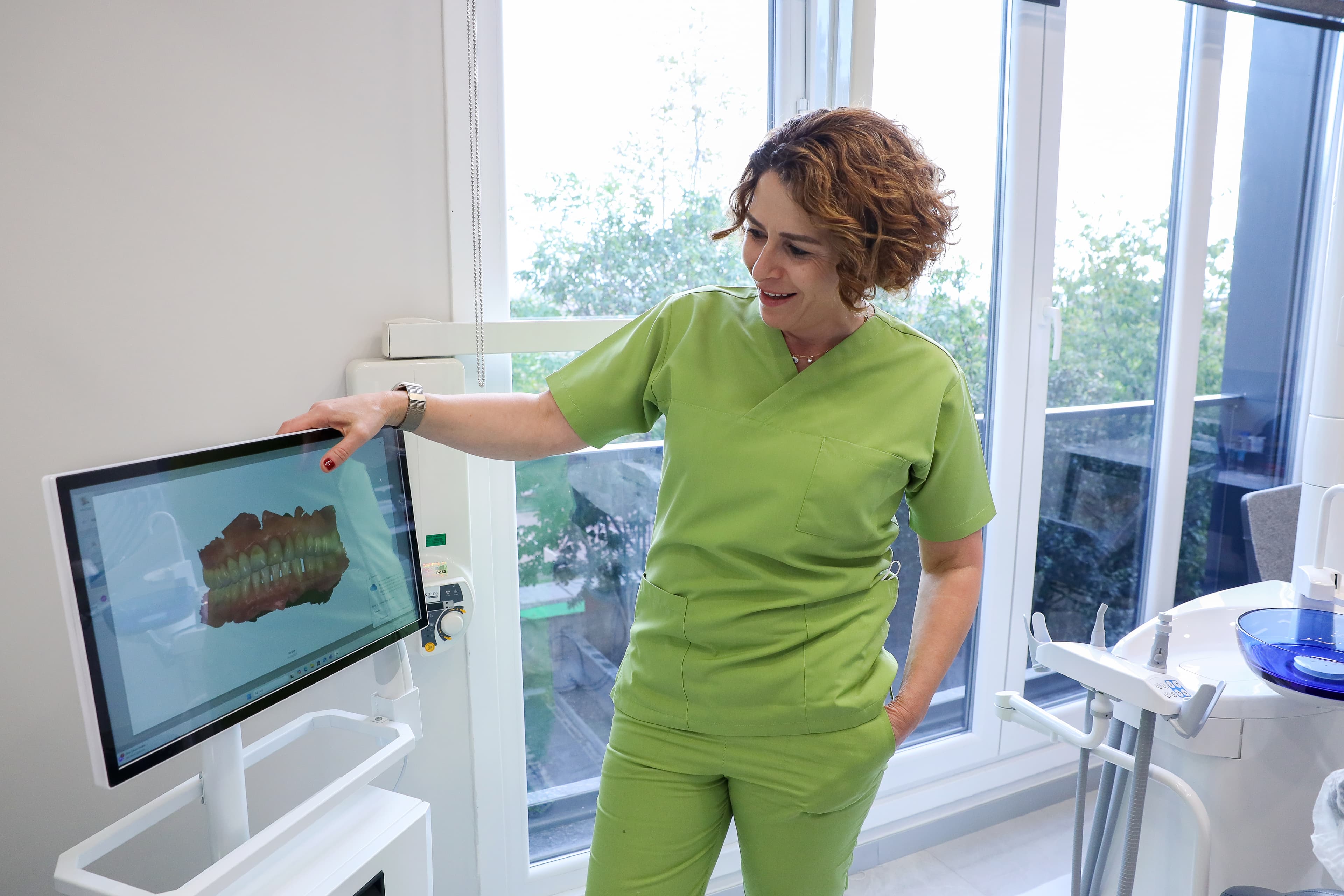 Modern diş kliniği iç mekan
